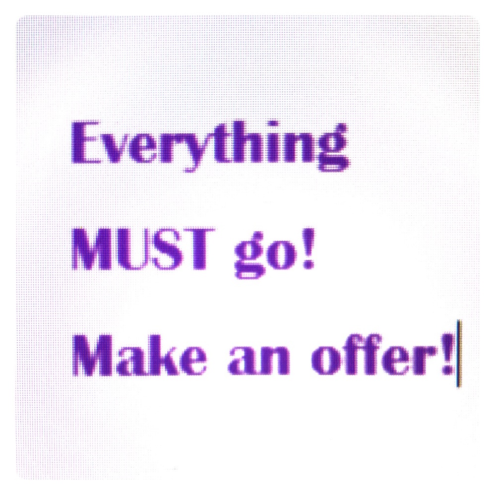 Everything must go
